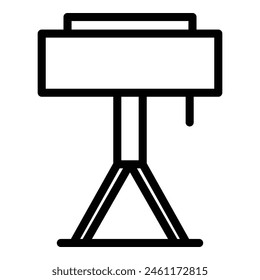 Icono de lámpara de decoración - Vector de contorno. Casa moderna. Iluminación interior