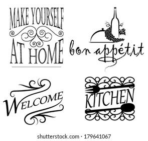 Decor messages and signs for wall decal