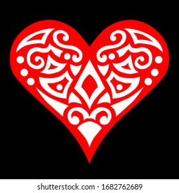 Decor of playing card suits Hearts