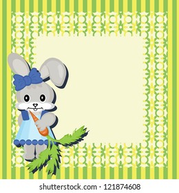 decor scrapbook frame with nice hare