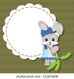 decor scrapbook frame with nice hare