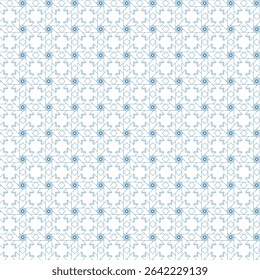 Decor seamless pattern in blue color