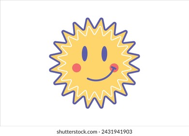 Decor Smile Face Sticker Design