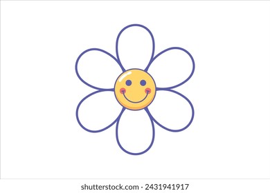 Decor Smile Face Sticker Design