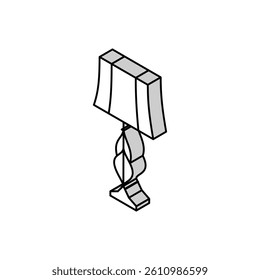 decor table lamp isometric icon vector. decor table lamp sign. isolated symbol illustration