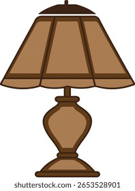 Decor table lamp line icon vector, table lamp icon, table lamp vector, table lamp line art
