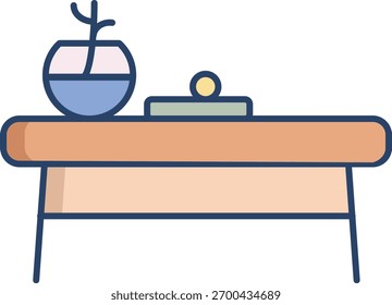 decor table linear color icon design