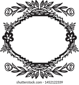 Decor of various greeting card, crowd flower and leaves. Vector