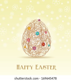 Decorate with Easter egg with space for text