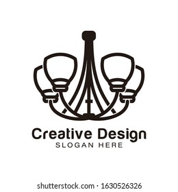 decorate lamp, mosque lamp logo Ideas. Inspiration logo design. Template Vector Illustration. Isolated On White Background