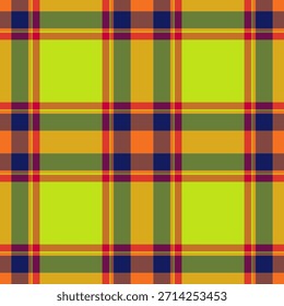 Dekorieren Muster karierte Textur, stylische Vektor Textil Tartan. Werbe-Check Stoff Hintergrund nahtlos in goldenrod und rote Farben Palette.