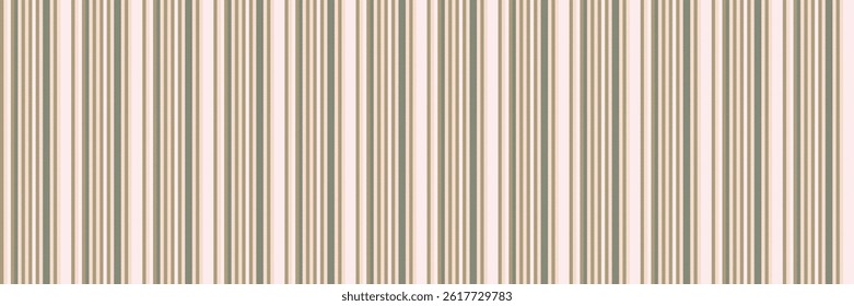 Decorate stripe textile background, cut out vertical seamless lines. Chic pattern fabric vector texture in white and light colors palette.