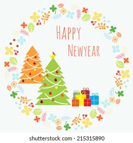 decorated abstract Christmas tree