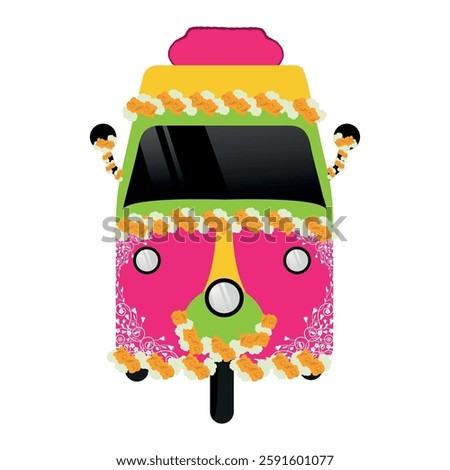 decorated auto rikshaw for indian wedding card decorations 