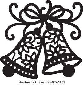Imagen decorada del vector de ornamentos de campanas