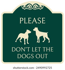Decorated beware of dog sign