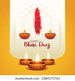 Decorated Bhai dooj for Indian festival of brother and sister bonding celebration