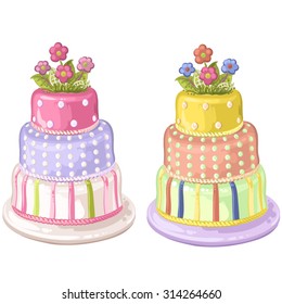 Decorated birthday cake