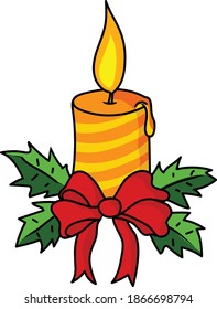 Ilustración decorada del vector de velas de combustión
