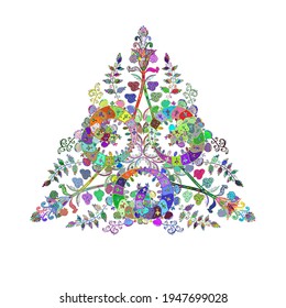 Tarjeta decorada con mandala en colores de color verde, azul y blanco. Plantilla vectorial islámica para menú de restaurante, volante, tarjeta de saludo, folleto, portada de libro y cualquier otra decoración.