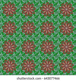 Decorated card with mandala in colored colors on blue background. Vector islamic template for restaurant menu, flyer, greeting card, brochure, book cover and any other decorations.