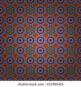 Decorated card with mandala in colored colors on background. Vector islamic template for restaurant menu, flyer, greeting card, brochure, book cover and any other decorations.