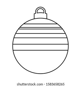 Decorated christmas ball icon - Vector illustration design