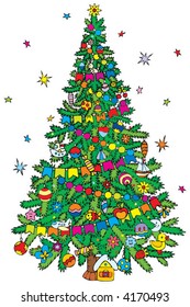 decorated Christmas tree