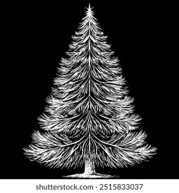 A decorated Christmas tree art