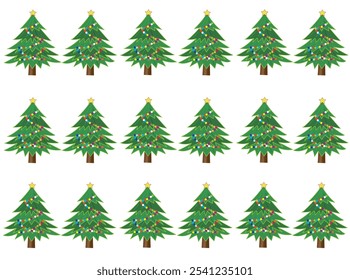 Eine dekorierte Weihnachtsbaum-Hintergrundgrafik.