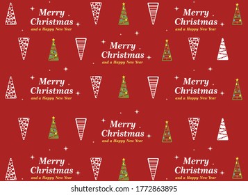 Árbol de Navidad decorado con cajas de regalo, estrella, luces, decoración de bolas y lámparas. Feliz Navidad y feliz año nuevo. Ilustración del vector