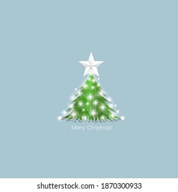 Árbol de navidad adornado. Fondo de vacaciones. Feliz Navidad y Feliz Año Nuevo. Ilustración vectorial.