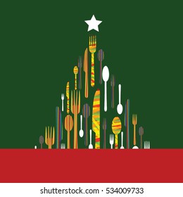 Decorated christmas tree holiday illustration vector