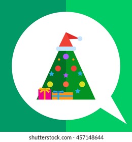Decorated Christmas tree icon