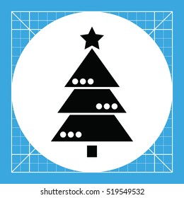 Decorated Christmas Tree Icon