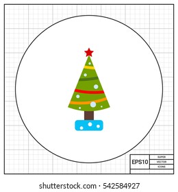 Decorated Christmas Tree Icon