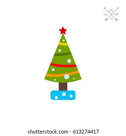 Decorated Christmas Tree Icon