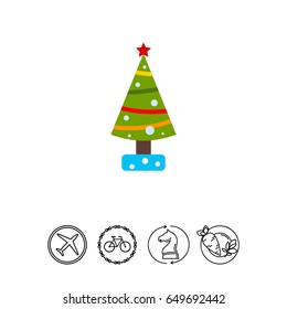 Decorated Christmas Tree Icon