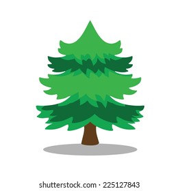Decorated Christmas tree on white background 