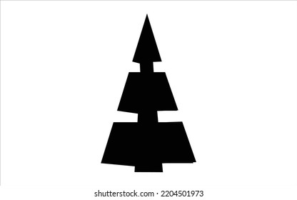 Decorated Christmas Tree and Presents Flat Vector Illustration Pro Vector Set of Christmas trees. Winter holiday. Icons collection.