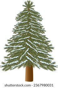 decorated christmas tree in the snow,christmas tree branch, snow falls, christmas tree,fir-tree