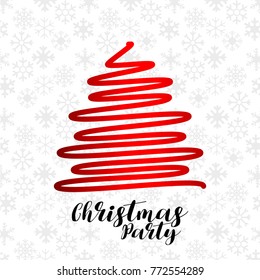 Decorated christmas tree with white background. Merry Christmas 