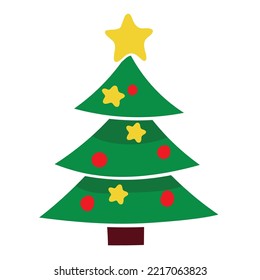 Decorated christmas trees Vector Illustration for christmas element