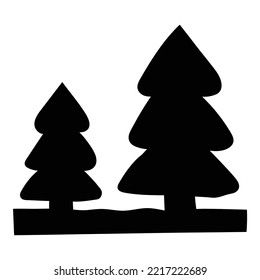 Árboles de navidad decorados Vector Ilustración para elementos de navidad