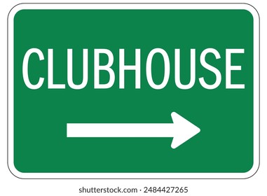 Decorated clubhouse sign and labels