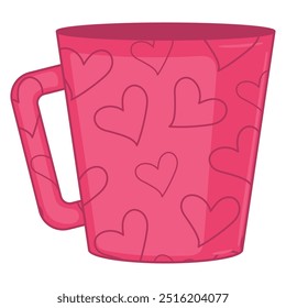 Vector decorado del icono de la taza de café