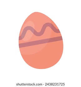 Decorated colored easter egg Vector illustration