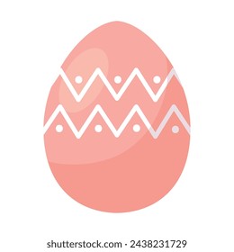 Decorated colored easter egg Vector illustration