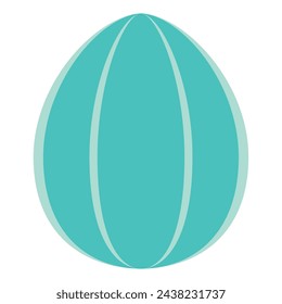 Decorated colored easter egg Vector illustration