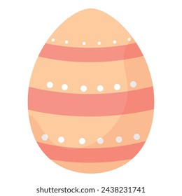 Decorated colored easter egg Vector illustration